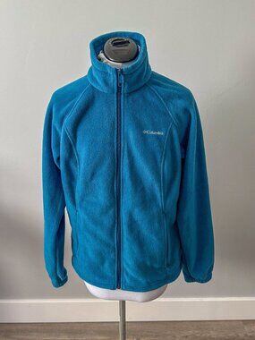Columbia Teal Fleece Zip Up Jacket